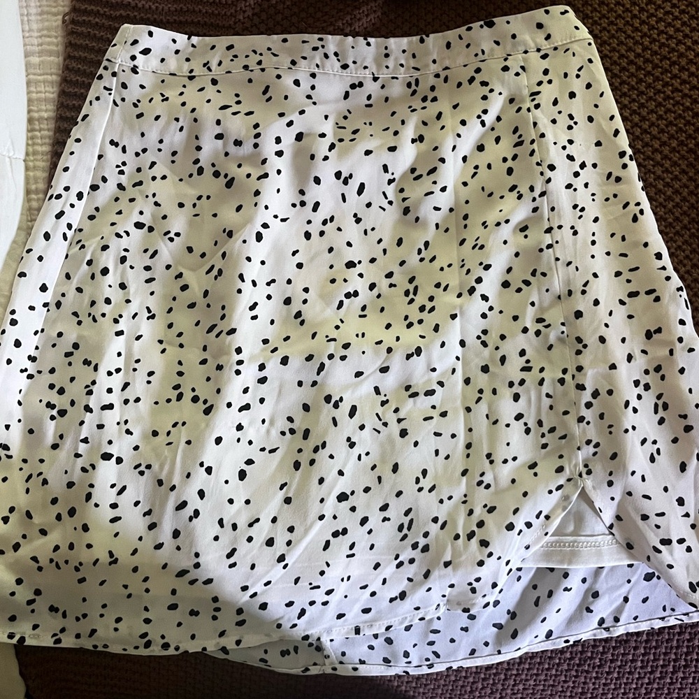 Cream A-Line Mini Skirt for Casual Resort Wear